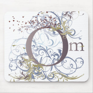 Yoga Speak : Swirling Om Design Mouse Mat