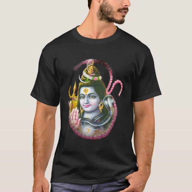 Yoga  Spiritual Hindu God Krishna  Meditation T-Shirt (Front)