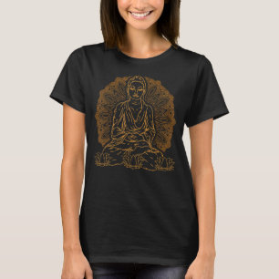Yoga Spiritual Zen Buddhist Mandala Meditation Bud T-Shirt