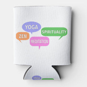 Yoga Spirituality Zen Meditation Speech Bubbles Can Cooler