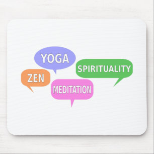 Yoga Spirituality Zen Meditation Speech Bubbles Mouse Mat
