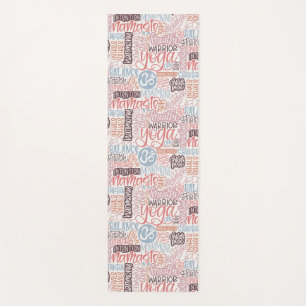 Yoga State of Mind-Hand-Lettered Yoga Word Collage Mat
