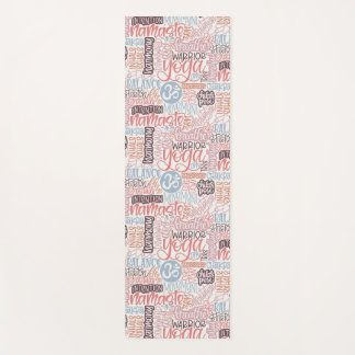 Yoga State of Mind-Hand-Lettered Yoga Word Collage Mat