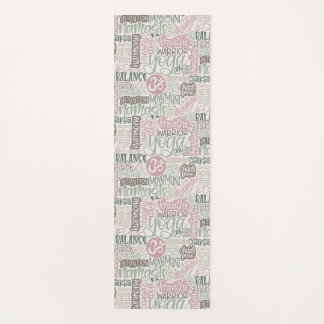 Yoga State of Mind-Hand-Lettered Yoga Word Collage Mat