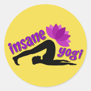 Yoga Sticker with Insane Yogi sign