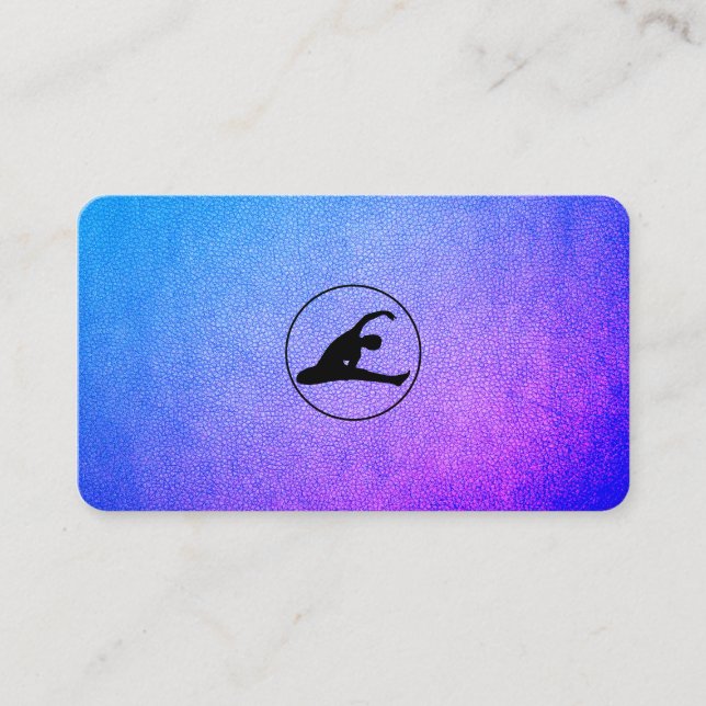Yoga Stretching Icon Business Card (Front)