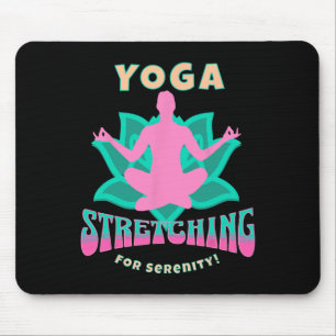 Yoga Stretching Serenity Calm Lotus Lance Energy Mouse Mat