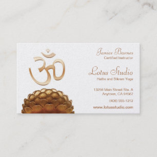 Yoga Studio Business Card on Pearl Stock
