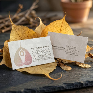 Yoga Studio Class Pass Meditation Pose Bodhi Leaf Loyalty Card