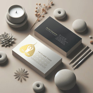 Yoga Studio Class Pass Meditation Pose Bodhi Leaf Loyalty Card