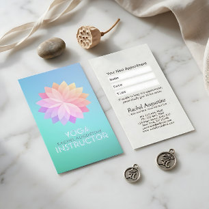 YOGA Studio Instructor Appointment Lotus Mandala Card