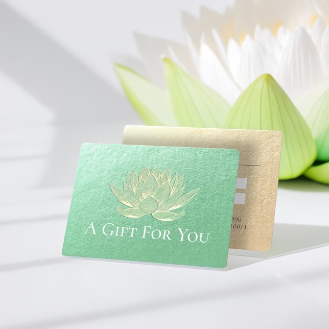 YOGA Studio Instructor Gift Certificate Gold Lotus (Creator Uploaded)