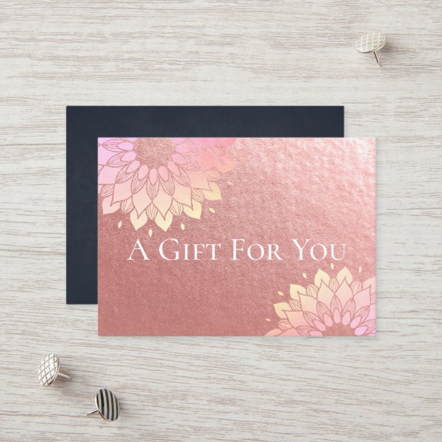 Yoga Studio Instructor Mandala Gift Certificate (Front/Back In Situ)