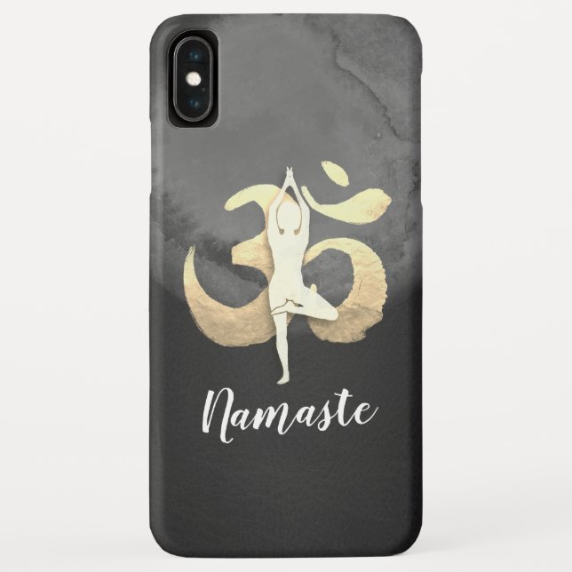 Yoga Studio Instructor Meditation Pose OM Symbol Case-Mate iPhone Case (Back)