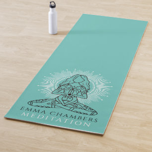 Yoga Studio Lotus Pose Turquoise Yoga Mat