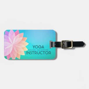 YOGA Studio Meditation Instructor Colourful Mandal Luggage Tag