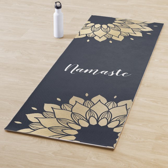 Yoga Studio Meditation Instructor Gold Mandala Yoga Mat (In Situ)