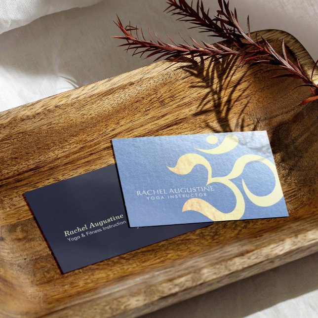 Yoga Studio Meditation Instructor Life Coach OM Business Card (Creator Uploaded)