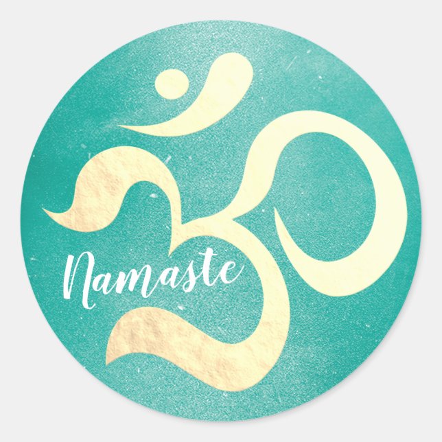 Yoga Studio Meditation Instructor Life Coach OM Classic Round Sticker (Front)