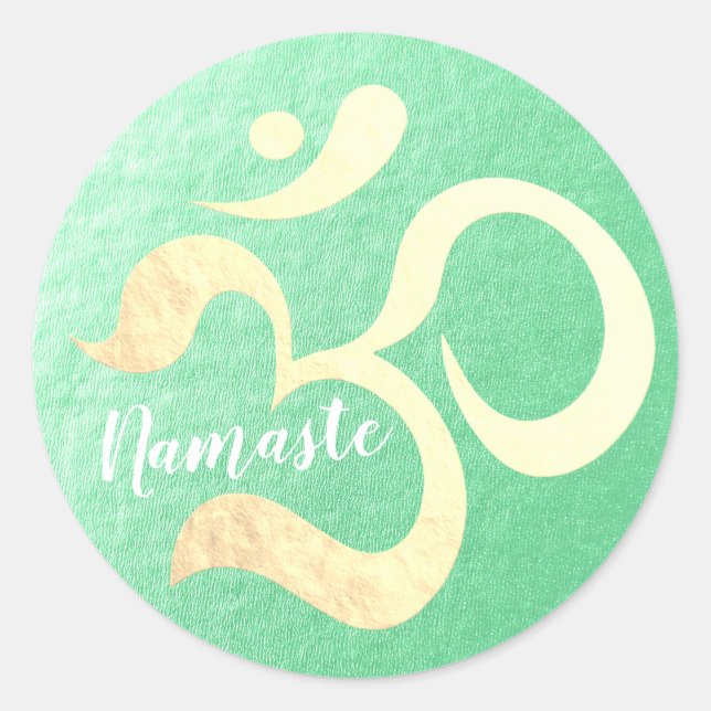 Yoga Studio Meditation Instructor Life Coach OM Classic Round Sticker (Front)