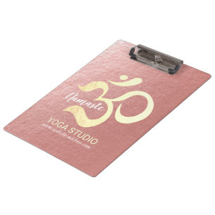 Yoga Studio Meditation Instructor Life Coach OM Clipboard