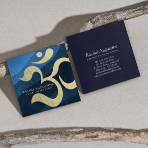 Yoga Studio Meditation Instructor Life Coach OM Sq Square Business Card