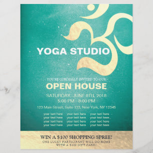 Yoga Studio Meditation Instructor Om Open House Flyer