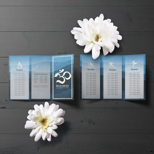 Yoga Studio Meditation Instructor OM Sign Tri-Fold (Creator Uploaded)