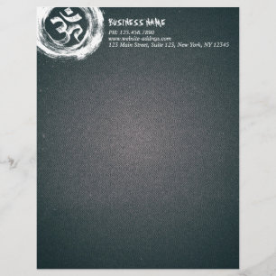 YOGA Studio Meditation Instructor OM & ZEN Symbols Custom Letterhead