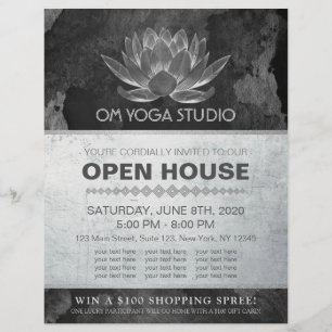 YOGA Studio Meditation Instructor Open House Lotus Flyer