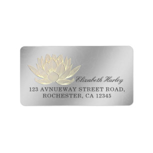 YOGA Studio Meditation Reiki Instructor Gold Lotus Label