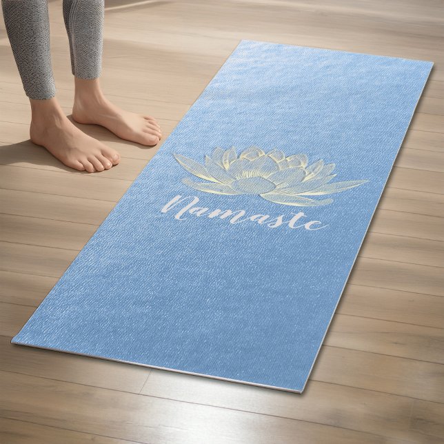 YOGA Studio Meditation Reiki Instructor Gold Lotus Mat (Creator Uploaded)