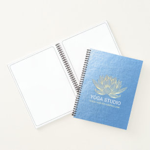 YOGA Studio Meditation Reiki Instructor Gold Lotus Notebook
