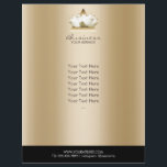 Yoga Studio Modern Lotus Logo Gold Spa Brochure<br><div class="desc">Yoga Studio Modern Lotus Logo Gold Spa Brochure.</div>