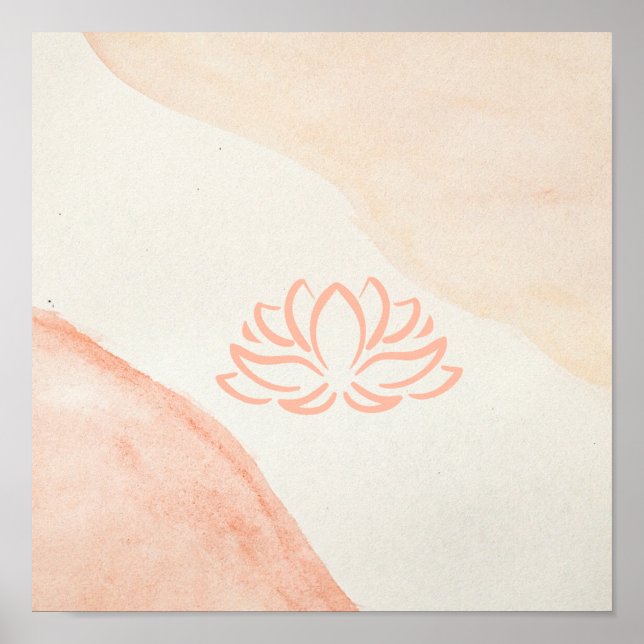 Yoga Studio Poster, Zen Poster, Lotus Flower  Poster (Front)