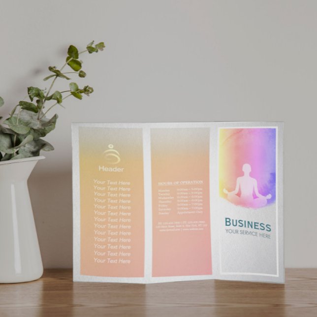 Yoga Studio Tri-Fold Brochures Life Coach Healer (Creator Uploaded)
