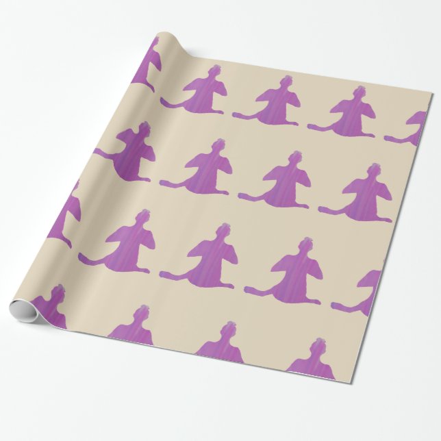 Yoga, Sukhasana Wrapping Paper (Unrolled)