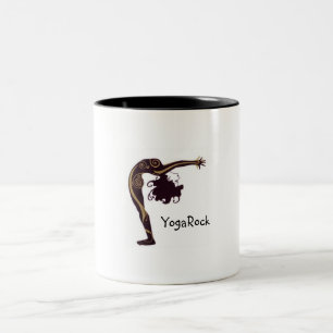 Yoga sun salutation Two-Tone coffee mug