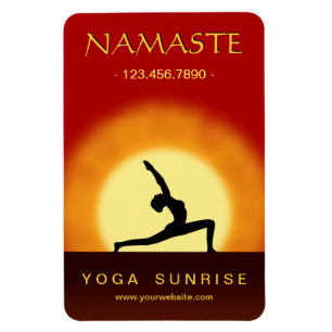 Yoga Sunrise Pose Yoga Studio Large Flexi Magnets