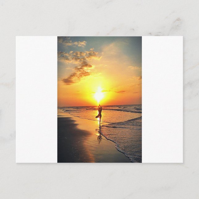Yoga Sunrise Postcard (Front)
