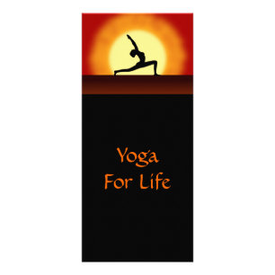 Yoga Sunrise Yoga Pose Silhouette Rackcards Rack Card