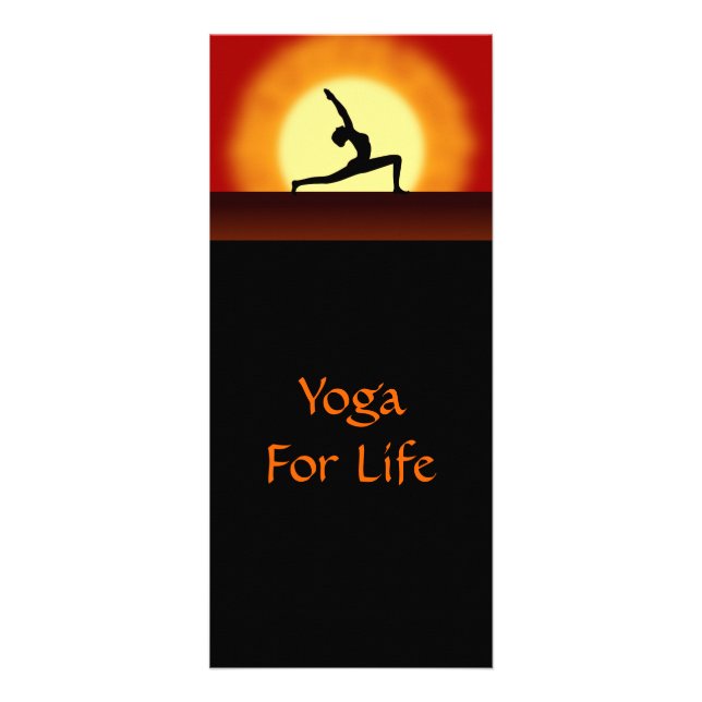 Yoga Sunrise Yoga Pose Silhouette Rackcards Rack Card (Front)