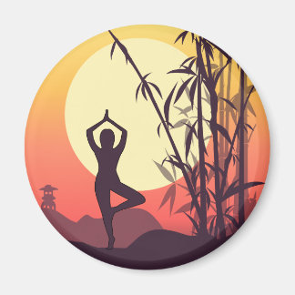 Yoga Sunset Love Magnet