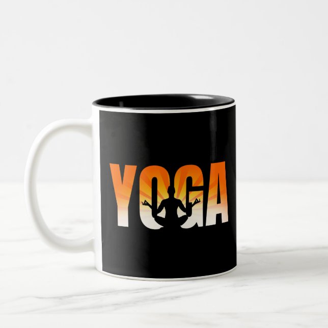 Yoga Sunshine Two-Tone Coffee Mug (Left)