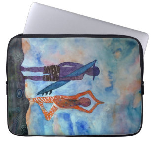 Yoga Surf Watercolor Neoprene Laptop Sleeve 13"