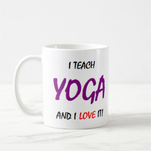 yoga teach & love coffee mug