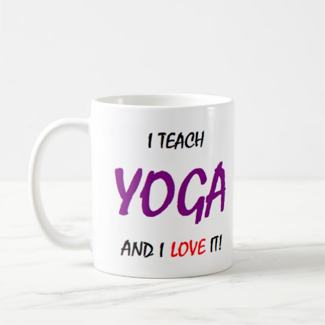 yoga teach & love coffee mug (Left)