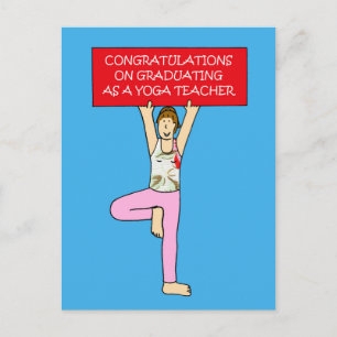 Yoga Teacher Graduate Congratulations Postcard