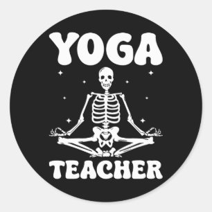 Yoga Teacher Halloween Meditation  Classic Round Sticker