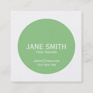 Yoga Teacher Sage Yoga Instructor modern Square Business Card